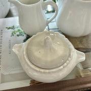 Petite Vintage Ironstone Sugar Bowl